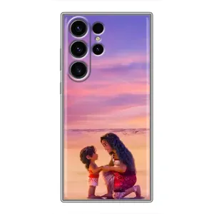 Чехол с мультфильмом Моана Samsung Galaxy S22 Ultra (Маленькая Ваяна)