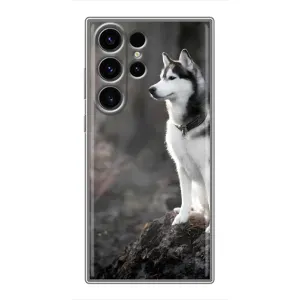 Чохол з Хаскі Samsung Galaxy S22 Ultra - (AlphaPrint) (Вірний собака)