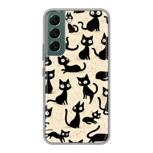 Чохол з малюнком кіт на Samsung Galaxy S22 (Чорні коти)