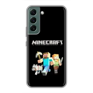 Чехол Майнкрафт на Samsung Galaxy S22 (AlphaPrint) Minecraft (герои Minecraft)