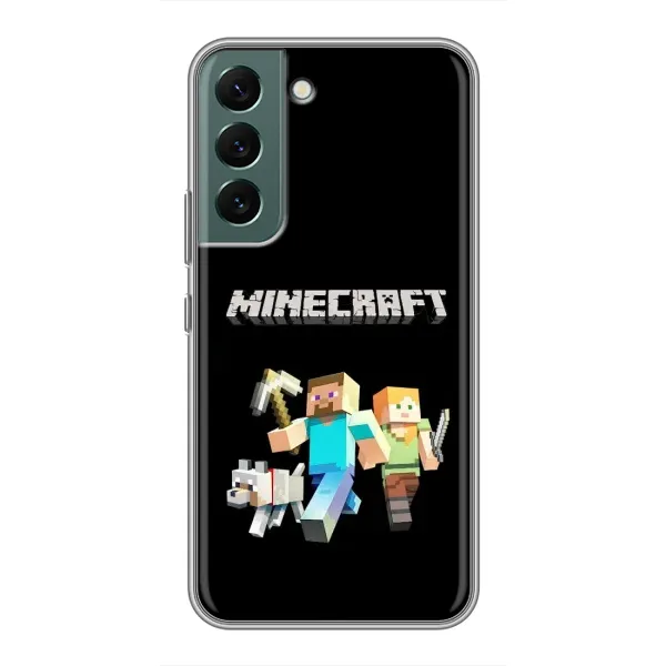 Чохол з принтом «герої Minecraft» для Samsung Galaxy S22