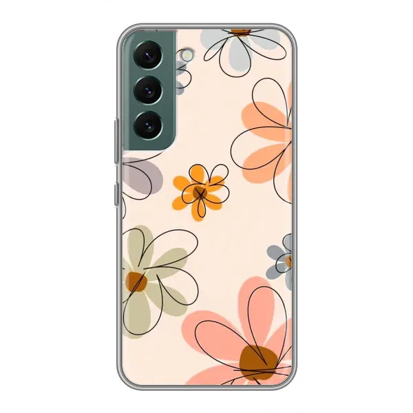 Чехол с принтом «Разноцветные цветы» для Samsung Galaxy S22