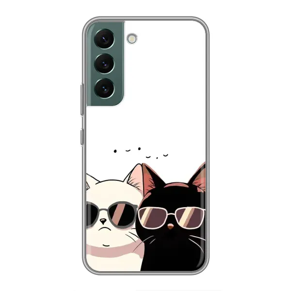 Чохол з принтом «Коти в окулярах» для Samsung Galaxy S22 Чохол з принтом «Коти в окулярах» для Samsung Galaxy S22