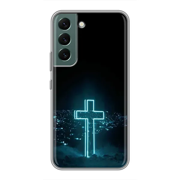 Чохол з принтом «Хрест і місто» для Samsung Galaxy S22 Чохол з принтом «Хрест і місто» для Samsung Galaxy S22