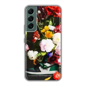 Чохол з принтом «Nike цветы» для Samsung Galaxy S22