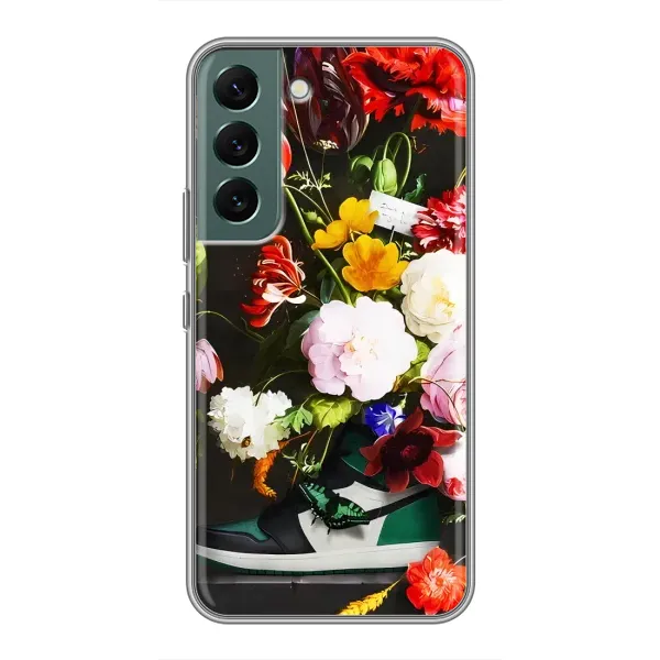 Чохол з принтом «Nike цветы» для Samsung Galaxy S22 Чохол з принтом «Nike цветы» для Samsung Galaxy S22
