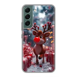 Яскравий чохол для Samsung Galaxy S22 з Зимові Оленята (Олень серед подарунків)