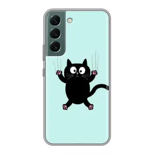 Чохол з принтом для Samsung Galaxy S22 (AlphaPrint) Модні коти (Падаючий кіт)