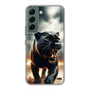 Чехол с картинкой «Хищники» для Samsung Galaxy S22 (Черная пантера)