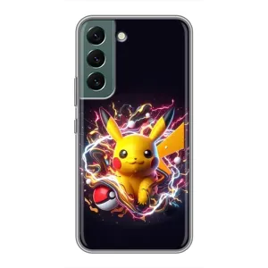 Чохол з Пікачу на Samsung Galaxy S22 (Пікачу з м'ячем)