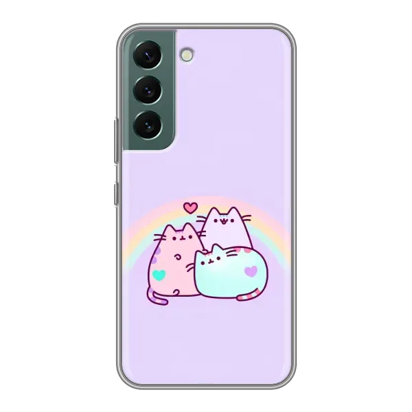 Чохол з принтом «Радужний котик» для Samsung Galaxy S22