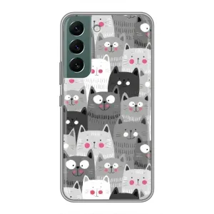 Чохли з Котиками для Samsung Galaxy S22 (VPrint) (Мальовані котики)