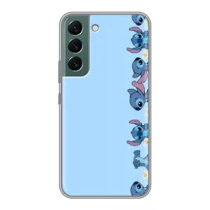 Чехол с принтом Стич на Samsung Galaxy S22 (Стич фон)
