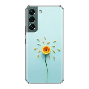 Чехлы с Цветами для Samsung Galaxy S22 (VPrint) (Желтый цветок)
