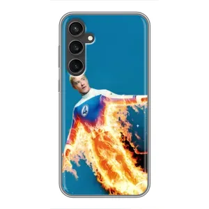 Чохол з принтом Фантастична четвірка для Samsung Galaxy S23 FE (Людина-факел у вогні)