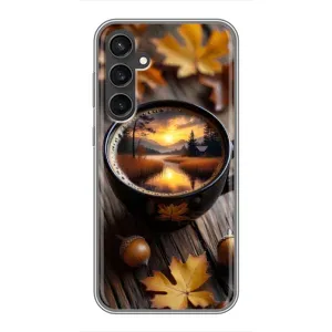 Чохол з унікальним дизайном 'Осінь з кавою' для Samsung Galaxy S23 FE (Темна кава)