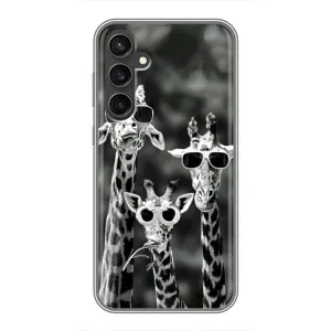 Силіконовий чохол з КАРТИНКАМИ літо для Samsung Galaxy S23 FE (AlphaPrint) (Жирафи в окулярах)