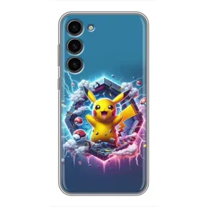 Чохол з Пікачу на Samsung Galaxy S23 Plus (Лого Пікачу)