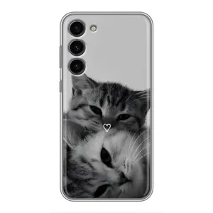 Чехол с рисунком кот на Samsung Galaxy S23 Plus (Пара котов)