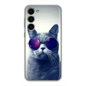 Чехол с принтом для Samsung Galaxy S23 Plus (AlphaPrint) Модные коты (Стильный кот)