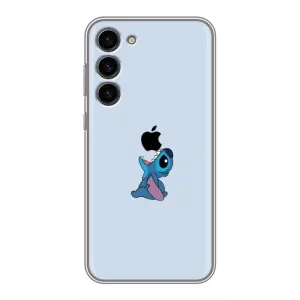 Чехол с принтом Стич на Samsung Galaxy S23 Plus (Stitch apple)