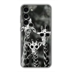 Силіконовий чохол з КАРТИНКАМИ літо для Samsung Galaxy S23 Plus (AlphaPrint) (Жирафи в окулярах)