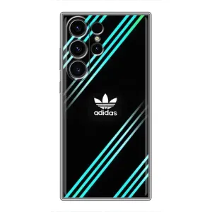 Чохли Адидас для Samsung Galaxy S23 Ultra (AlphaPrint) (Адідас з полосами)