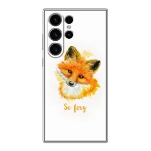 Чехлы с картинкой Лисички для Samsung Galaxy S23 Ultra (VPrint) (Девочка Лиса)