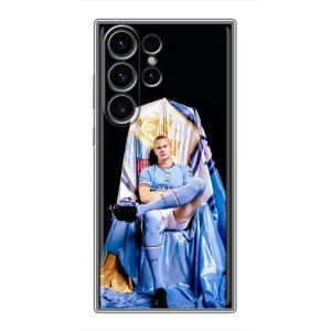 Чехлы с футболистом Ерлинг Холанд для Samsung Galaxy S23 Ultra (AlphaPrint) (футболист Холанн)