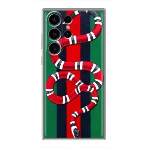 Чехлы ГУЧЧИ для Самсунг С23 Ультра (AlphaPrint) (Gucci змия)