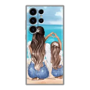 Чохол з друком для Samsung Galaxy S23 Ultra - (Мама з дитинкою) (AlphaPrint) (Мама з донькою)