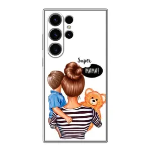 Чохол з друком для Samsung Galaxy S23 Ultra - (Мама з дитинкою) (AlphaPrint) (Мама з синочком)