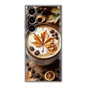 Чехол с уникальным дизайном «Осень с кофе» для Samsung Galaxy S23 Ultra (Пряный кофе)