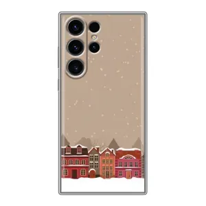 Новогодние, Праздничные Чехлы для Samsung Galaxy S23 Ultra - 2024 год (Зимний город)