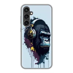Чохол з Мавпами Samsung Galaxy S23 - (AlphaPrint) (Горила в навушниках)