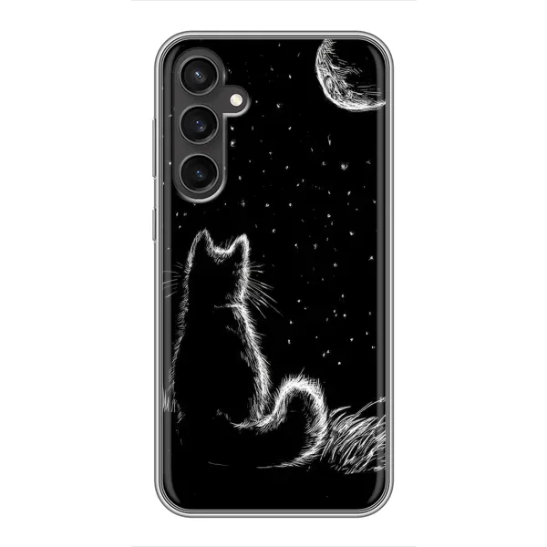 Чехол с принтом «Котик и луна» для Samsung Galaxy S23 Чехол с принтом «Котик и луна» для Samsung Galaxy S23