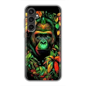 Чохол з Мавпами Samsung Galaxy S23 - (AlphaPrint) (Мавпа в квітах)