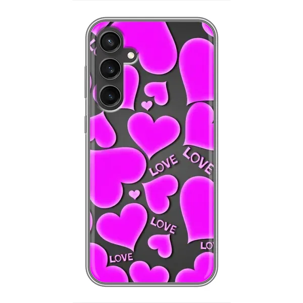 Чехол с принтом «Pink hearts» для Samsung Galaxy S23