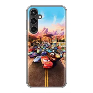 Силиконовый чехол Маквин для Samsung Galaxy S23 (Тачки на трассе)