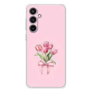 Чохол з розовим принтом для Samsung Galaxy S24 FE (Букет квітів)