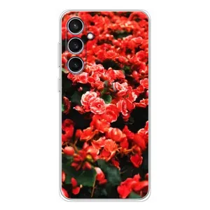 Чехлы с Цветами для Samsung Galaxy S24 FE (VPrint) (Цветы красные)