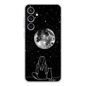 Чохол з малюнком кіт на Samsung Galaxy S24 FE (Дівчина з котом)