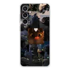 Чехол как приручить дракона на Samsung Galaxy S24 FE (Дракон коллаж)