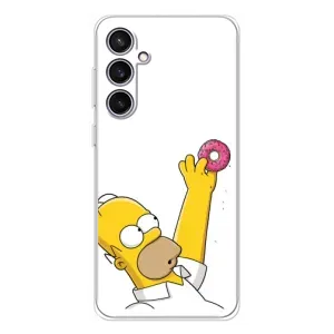 Чехол с Симпсонами для Samsung Galaxy S24 FE (VPrint) (Гомер с пончиком)