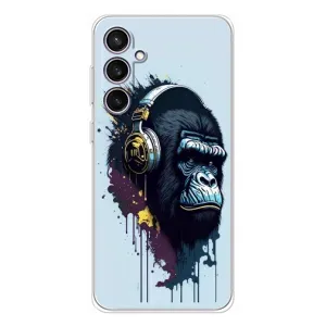 Чохол з Мавпами Samsung Galaxy S24 FE - (AlphaPrint) (Горила в навушниках)