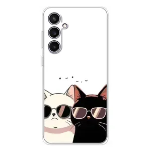 Чохол з малюнком кіт на Samsung Galaxy S24 FE (Коти в окулярах)