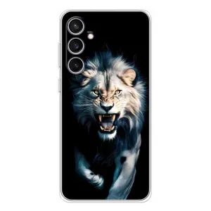 Чохол з картинкою 'Хижаки' для Samsung Galaxy S24 FE (Лев у темряві)