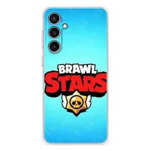Чехлы Brawl Stars для Samsung Galaxy S24 FE (AlphaPrint) (Лого Бравл Старс)