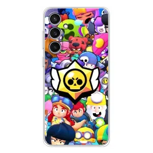 Чехол для Samsung Galaxy S24 FE Бравл Старс (VPrint) (Лого Brawl Stars)