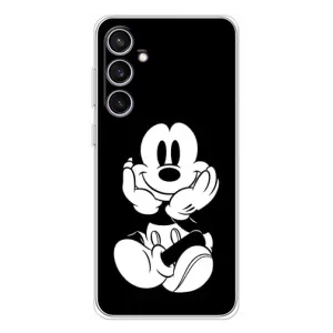 Эксклюзивный чехол для Samsung Galaxy S24 FE (AlphaPrint - Мультяшные) (Микки на черном)